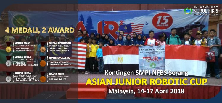 Santri SMPI NFBS Serang Kembali Menorehkan Juara di Ajang Asian Junior Robotic Malaysia