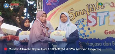 Dramatis, Santri SMP Islam NFBS Serang Juara 1 Lomba Speech ‘STEAMFEST 2023’