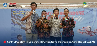 Santri SMA Islam NFBS Serang Juara 1 ‘Drone Control’ dalam Lomba Robotik di Malaysia